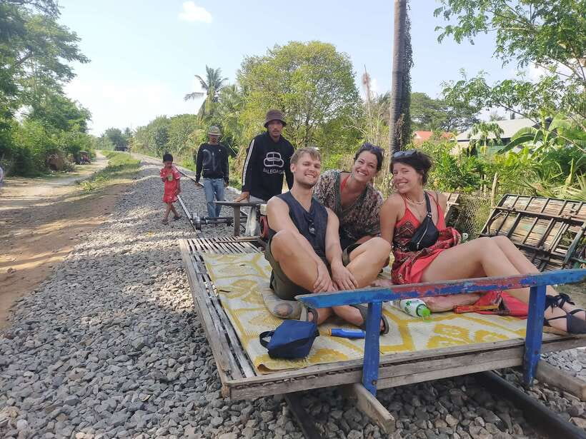 A Day TukTuk Handicrafts Bambootrain Killing&BatCaves,Sunset - Battambang pickup at 7:20 AM, then a day built around stories