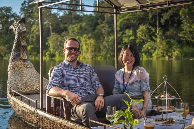 Angkor Bike tour & Gondola Sunset Boat - Riding near Angkor Wat: the quieter “back way” feel