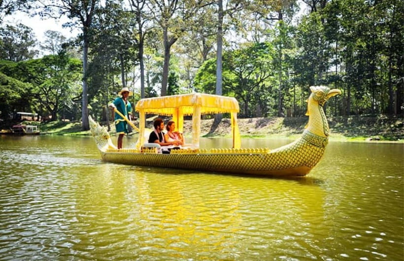 Angkor Bike tour & Gondola Sunset Boat - The dragon boat sunset cruise along a historic canal