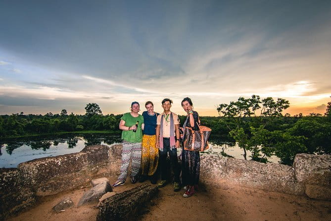 Angkor Sunset & Gondola Ride By Jeep - The dragon boat sunset on the moat of Angkor Thom