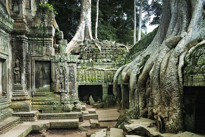 Angkor Wat, Angkor Thom Ancient Capital, Ta Promh Temple - Hotel pickup and an A/C car that keeps the day moving