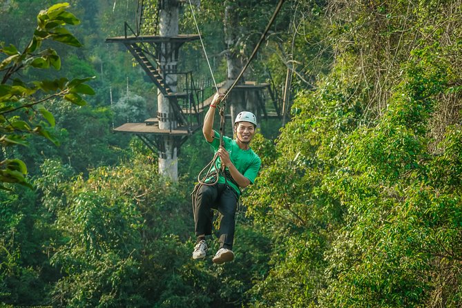 Angkor Wat Park Zip Line Adventure in Siem Reap - Stop 2: The Angkor Zipline Course, Trees, Platforms, Bridges, and Abseils