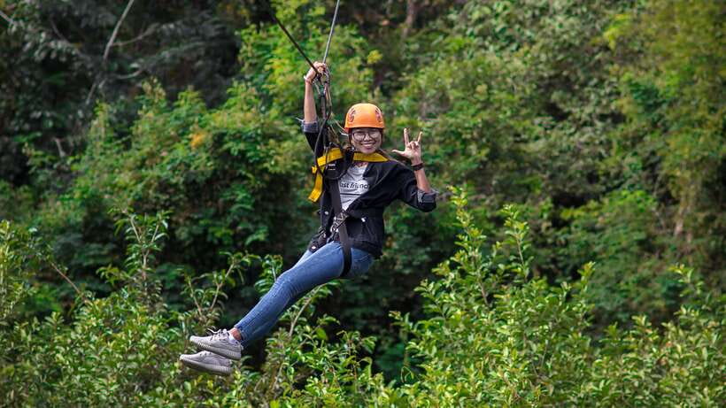 Angkor Zipline Eco-Adventure Canopy Tour - The abseil down and the nature trail trek back to Orchid House