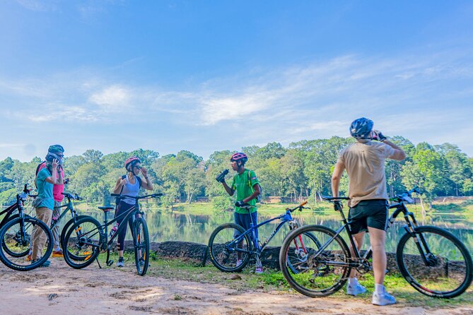 Cycle the Angkor Backroads with lunch / E-Bike or Tuk Tuk - Siem Reaper office setup: helmet on, stress down