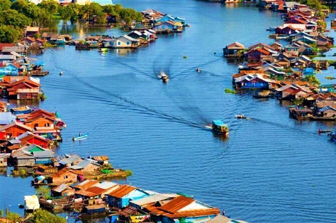 Floating Village-Mangrove Forest Private Tonle Sap Lake Boat Tour - Kampong Phluk Floating Village: where routines happen on water