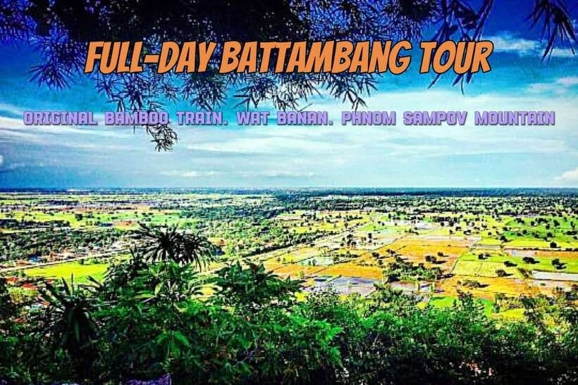 Full-day: Original bamboo train, Wat Banan, Phnom Sampov - Battambang Provincial Hall, shrines, and the morning culture setup