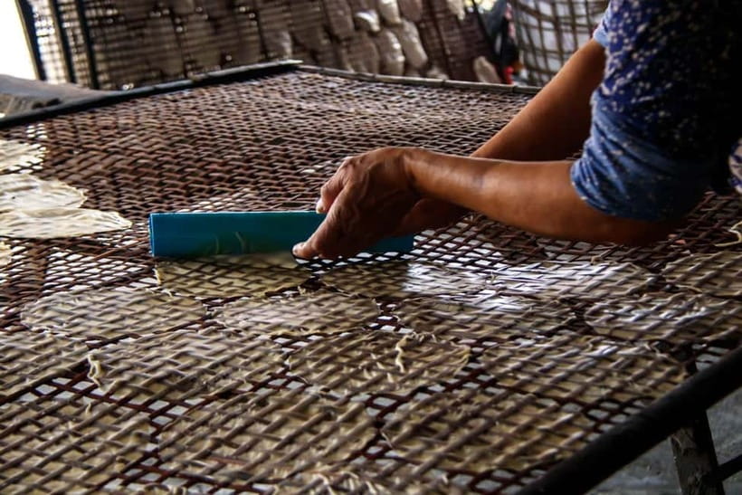 Handicraft tour/rice paper,/rice wine/bat cave Sun Set - Battambang by tuk tuk, from paddy fields to bat cave sunset