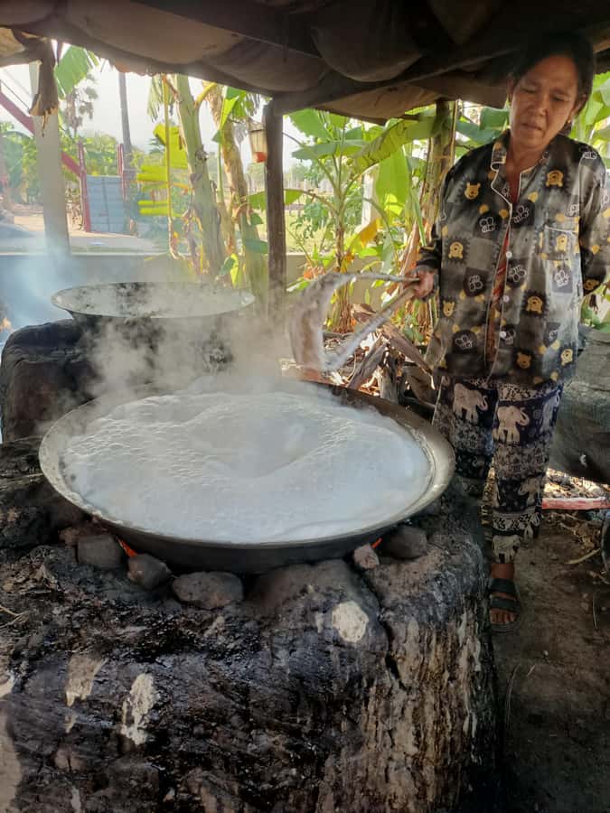 Kampot Countryside include Pepper farm, Salt field & Lake - Salt Fields glamping stop: photos, a quick break, and a guided production lesson