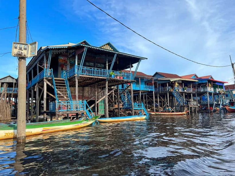 Kulen Mountain Tour with Picnic and Floating Village Sunset - Kampong Phluk on Tonle Sap: stilt houses, mangroves, and island monastery