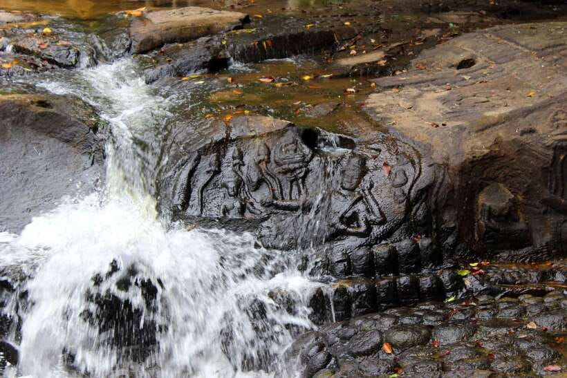 Phnom Kulen National Park Admission Ticket - The Reclining Buddha on Sandstone: Stairs, Focus, and Proper Respect