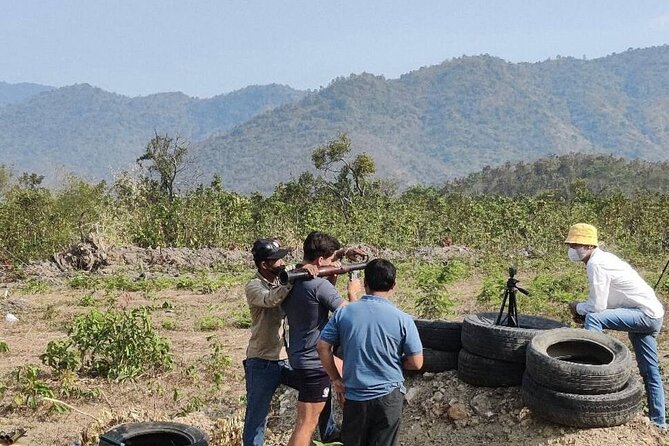 Phnom Penh Shooting Range Experience & city tour Video Services - The shooting session: instruction first, then targets and weapons ready to go