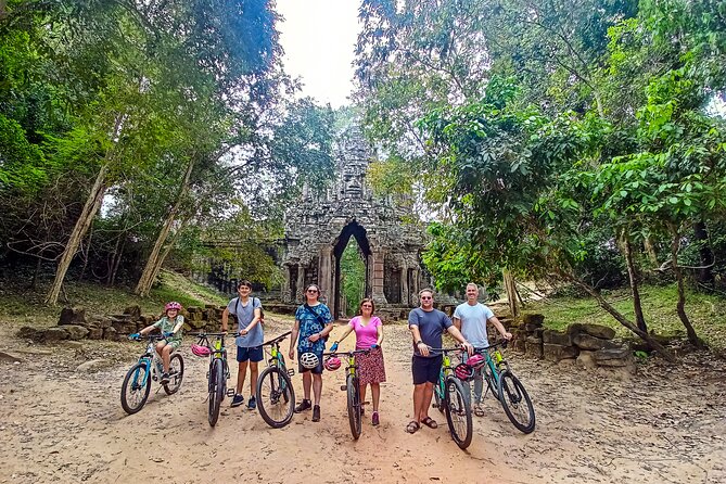 Private Angkor Sunrise Bike Tour Supported By Minivan - Stop 1, Angkor Wat at sunrise: Vishnu symbolism and bas-reliefs
