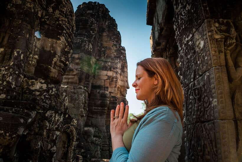 Private Angkor Sunrise, Guide Breakfast and Tuktuk included - Entering Angkor Wat before the day wakes up