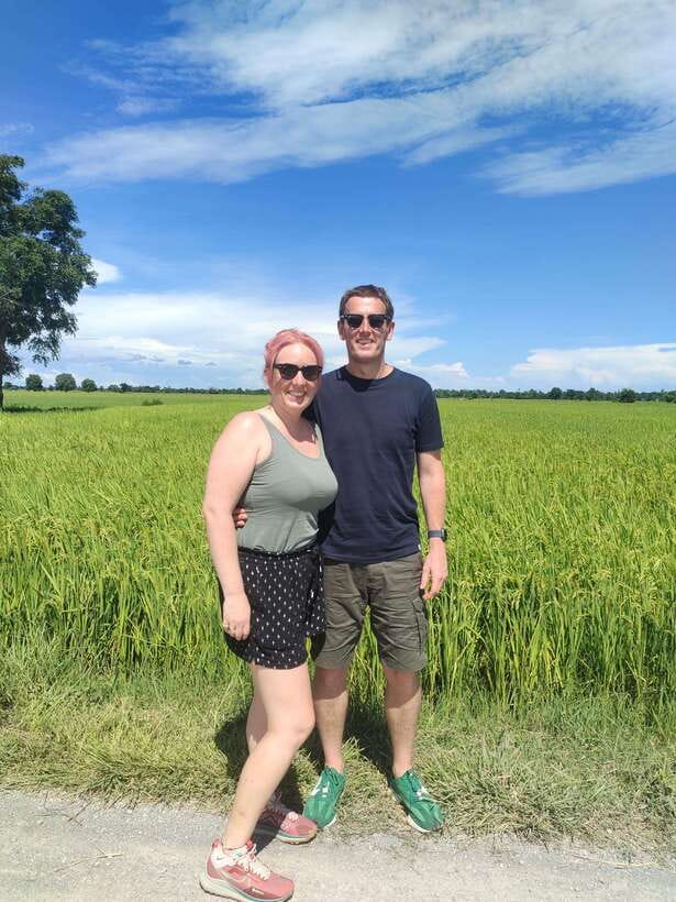 Secret Countryside Rice fields-Bamboo Train/Bat Cave - Bamboo Train in Battambang: the fun part that still shows real countryside