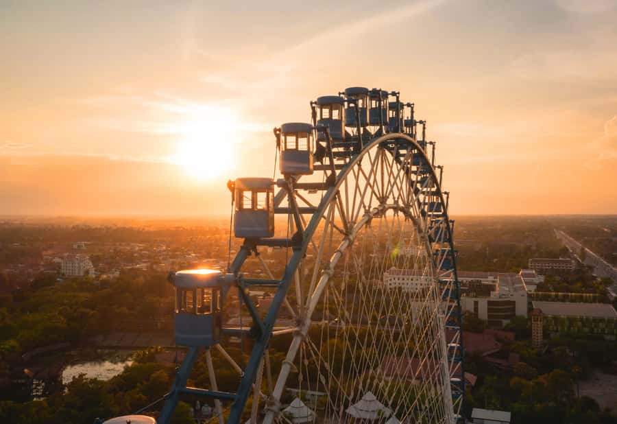Siem Reap: Angkor Eye Standard Ride Ticket - Sunset and haze: the one thing that can change your whole ride