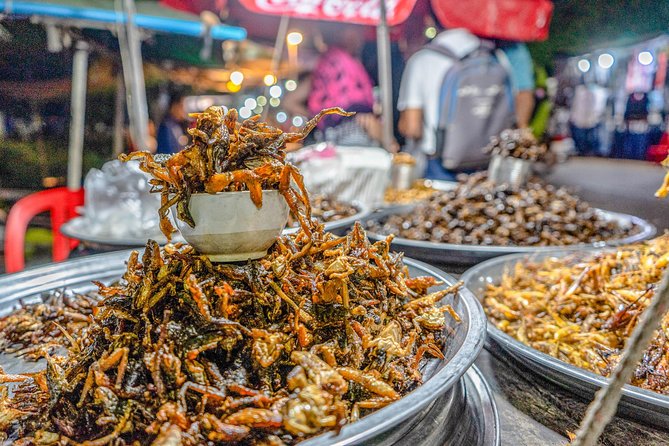Siem Reap Evening Foodie Vespa Tour / Tuk Tuk Available - Stop 2: Made in Cambodia Market for crafts and silk