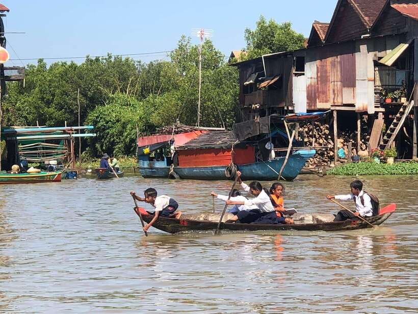 Siem Reap Floating Village Kampong Phluk Sunset with Boat - The afternoon flow, from AC pickup to sunset return to town
