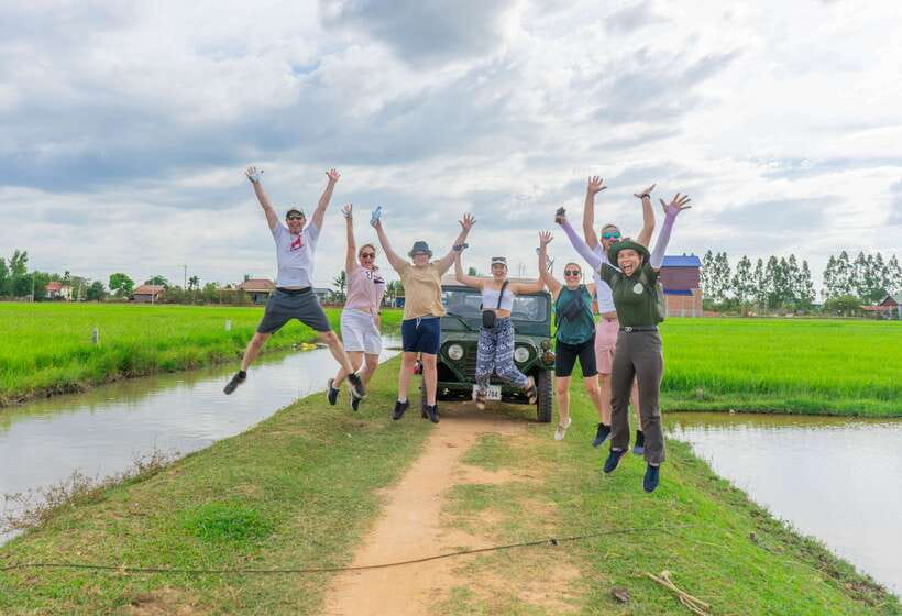 Siem Reap Floating Village Sunset Jeep Tour or SUV Car - Mushroom growing and the rice wine distillery: tasting with a purpose