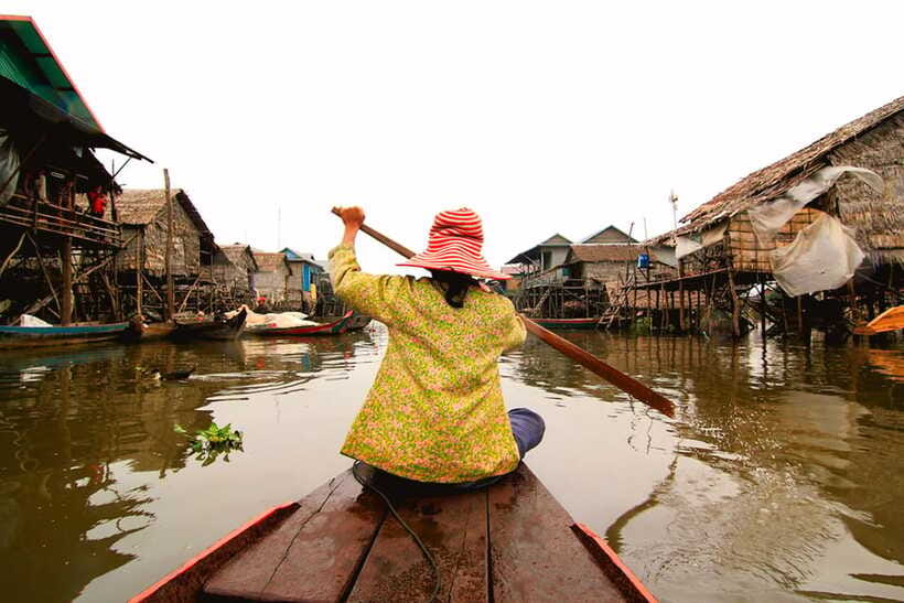 Siem Reap: Half-Day Kampong Phluk with Sunset, Boat & Guide - On the Water: Kampong Phluk Floating Village by Motorized Boat