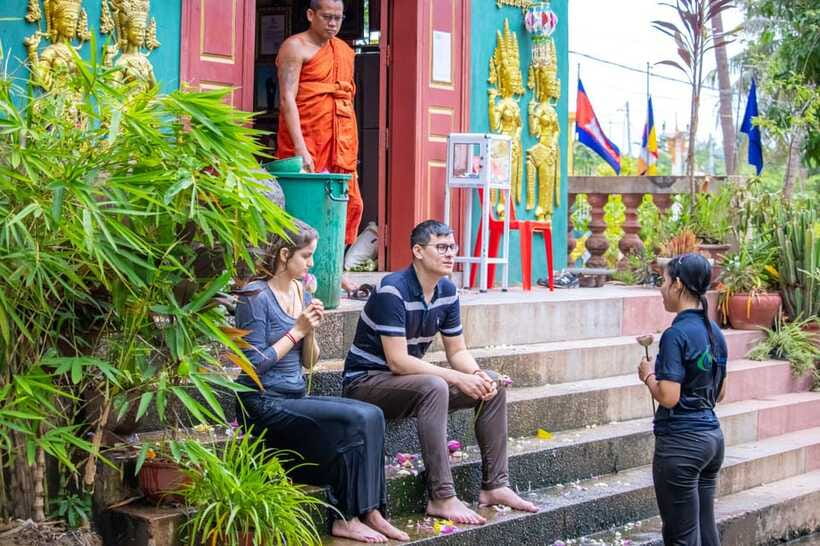 Siem Reap: Khmer Water Blessing by Monk and Lotus Farm Visit - Entering the sacred zone: Preah Ang Chek Preah Ang Chorm Shrine and the spiritual house