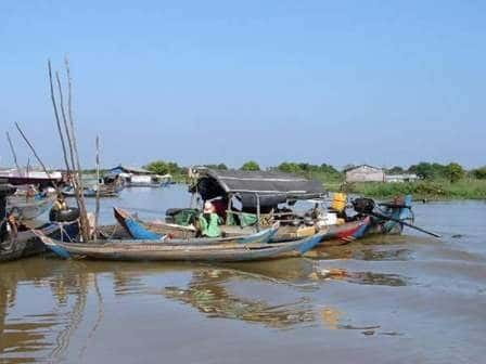 Siem Reap: Tonle Sap Lake - Fishing Village & Flooded Forest - Back roads on the way home, agriculture and aquaculture in action