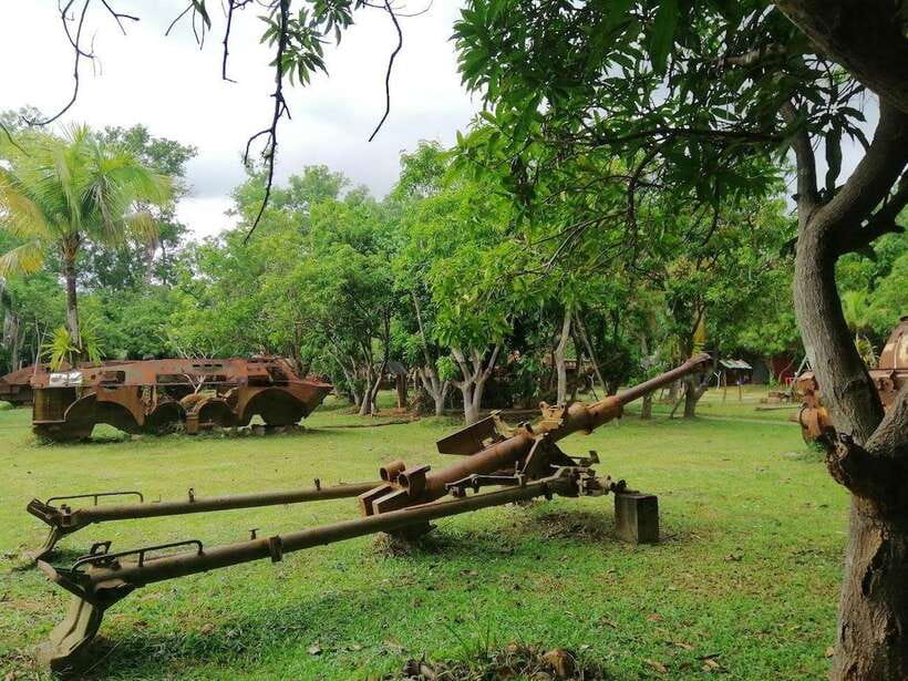 Siem Reap: War Museum included Ticket and Pickup Drop Off - Khmer-era vehicles, artillery, and the scale trick