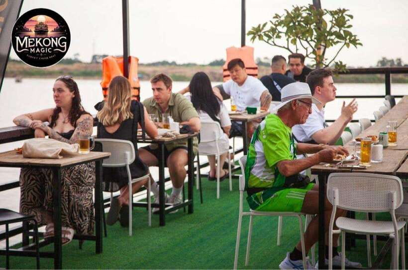Sunset Cruise Unlimited BBQ Buffet, Cold Beers, Soft Drinks<em> – Key things to know before you go’ /></p>
<ul>
<li><strong>Phnom Penh skyline views at sunset</strong> from the water, with skyline photos that look better than from the street</li>
<li><strong>Mekong and Tonle Sap cruising</strong> plus river-life passes like stilted homes, fishing boats, and local neighborhoods</li>
<li><strong>Three package levels</strong> (Cruise Only, Premium, Gold) so you can match your budget and beer appetite</li>
<li><strong>Onboard food and drink service</strong> with a social, easy pace and attentive crew</li>
<li><strong>Return logistics depend on you</strong> since hotel drop-off is not included</li>
</ul>
<h2 id="from-tuk-tuk-pickup-to-first-views-of-the-river">From tuk tuk pickup to first views of the river</h2>
<p><img width="615" height="820" decoding="async" src=